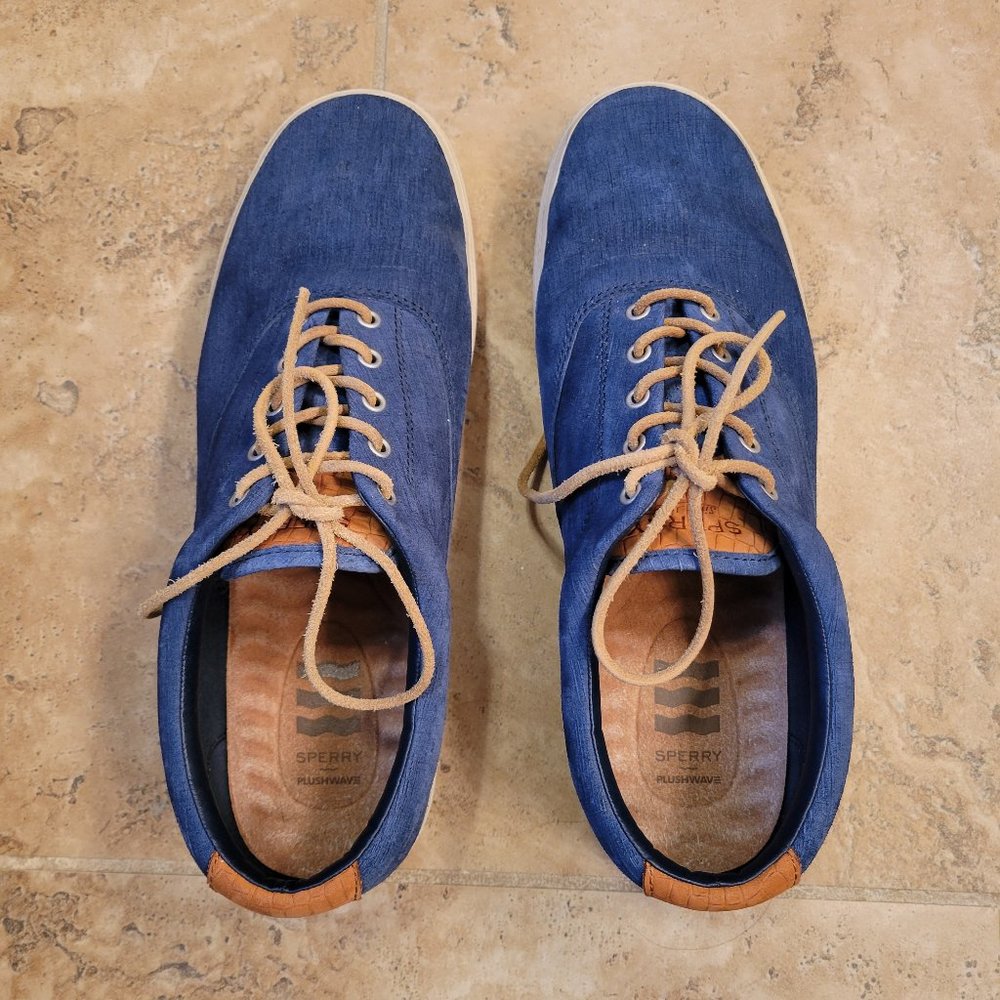 Sperry Striper Plushwave Sneaker Blue Size 11.5 CVO